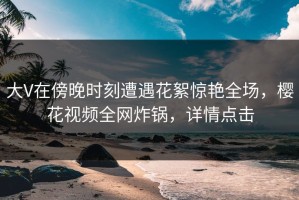 大V在傍晚时刻遭遇花絮惊艳全场，樱花视频全网炸锅，详情点击
